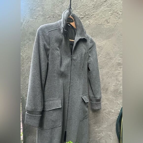 H&M SLEEK 3/4 LENGTH ZIP UP WOOL COAT SZ L - Picture 13 of 13